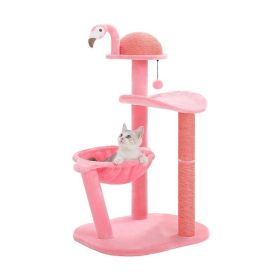 34.2 Inches Cute Cat Tower for Small Cats and Kittens (type: Pet Supplies, Color: Coral Pink)